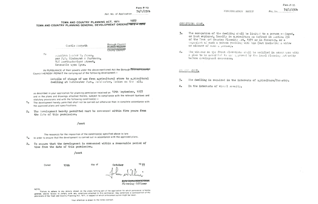 1977 Planning Permission