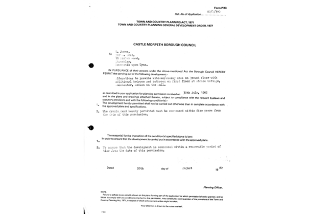 1982 Planning Permission