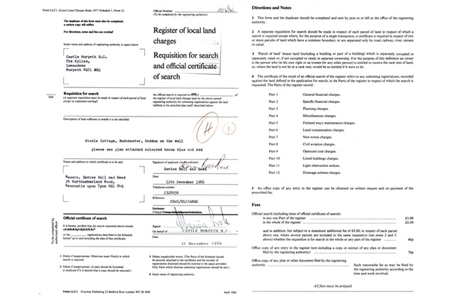 1986 Land Charges