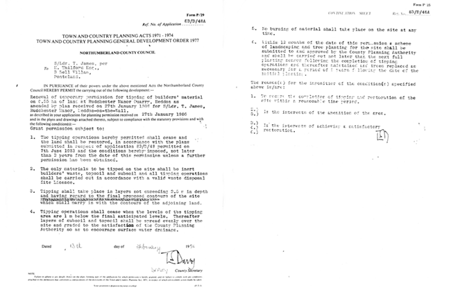 1986 Planning Permission