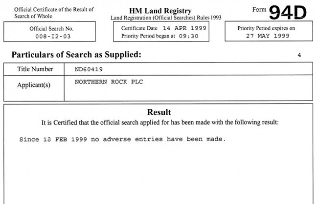 1999 Land Registry