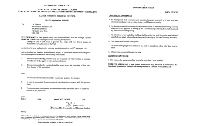 1999 Planning Permission