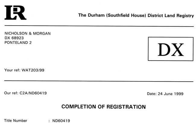 1999 Registration